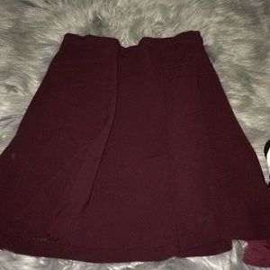 Burgundy skater skirt
